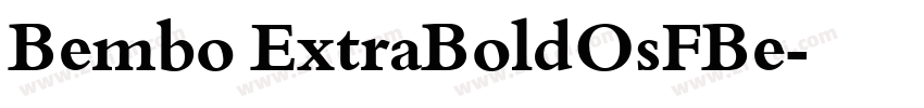 Bembo ExtraBoldOsFBe字体转换